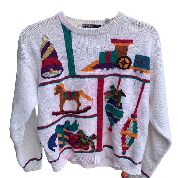 Vintage Crewneck Sweatshirt Christmas Holiday Women’s Size Large - Picture 1 of 7